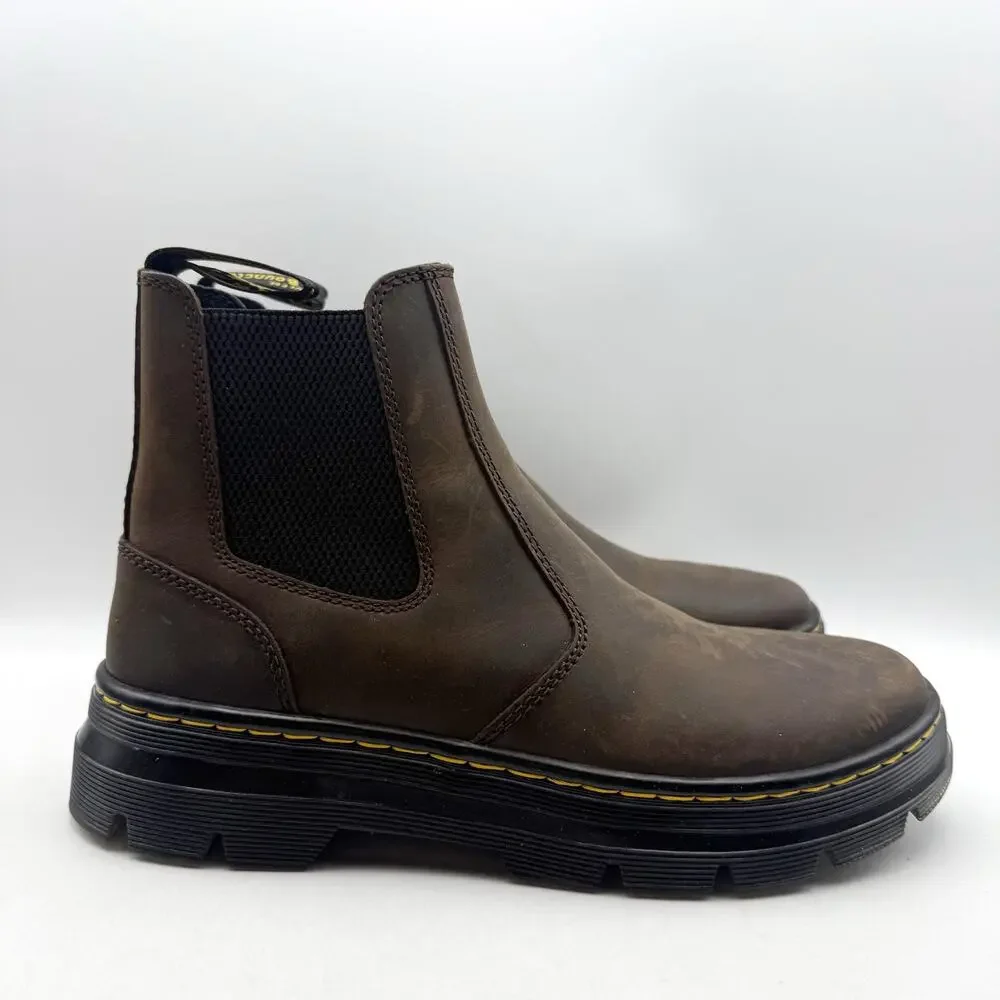 Dr. Martens Embury Ankle Chelsea Boots EU 41 Womens 9 Mens 8 Brown Leather EUC